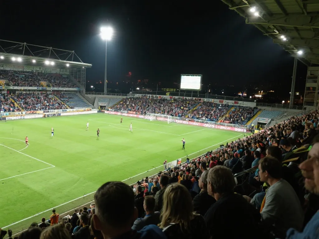 足球场馆现场直播氛围